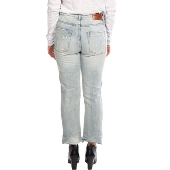 ONE x One Teaspoon Hooligan Trashed Bleached Crop - Picture 3 of 8